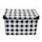 Simplify Checkered Black & White Storage Tote Bin
